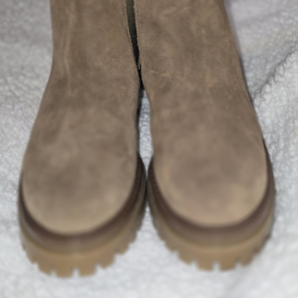 Enzo Tesoti brown suede leather Chelsea Pull-on Ankle boots Sz 7.5 Made In Spain - Picture 2 of 8